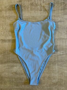 Vitamin A Reese EcoRib One Piece Swimsuit Slate NWT Small